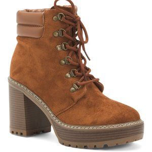 Olivia Miller Lug Heel Tall Heel Boots, Sz 8.5